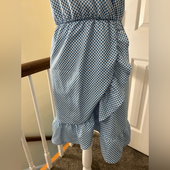 Kaileigh Sleeveless Gingham Wrap Dress NWT!! - Picture 11 of 16